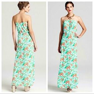 Lilly Pulitzer Marlisa Bee in Your Bonnet Print Strapless Floral Maxi Dress